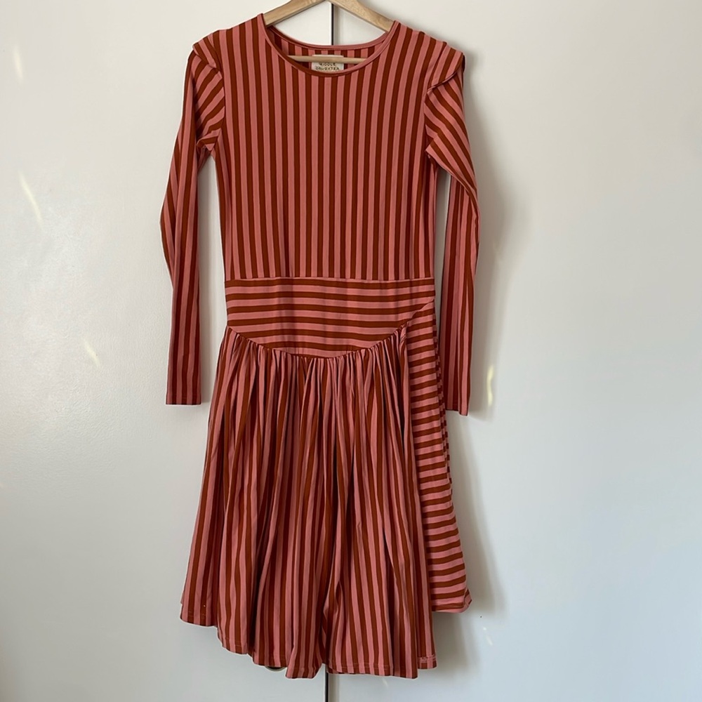 The Middle Daughter girls striped long sleeve dress 11-12